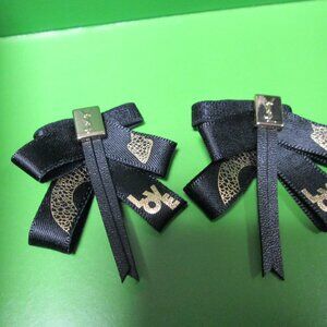 YSL novelty Bows Black w/Gold Embellishment for crafts,hair,collect